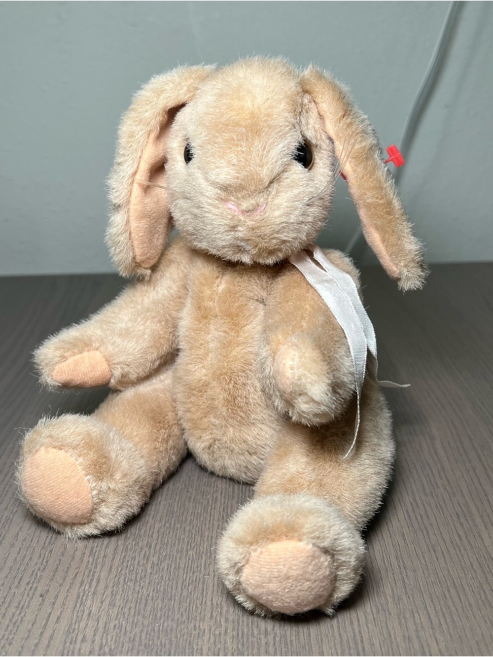 VINTAGE 1988 TY TAN JOINTED BEANIE BUNNY STYLE 8000